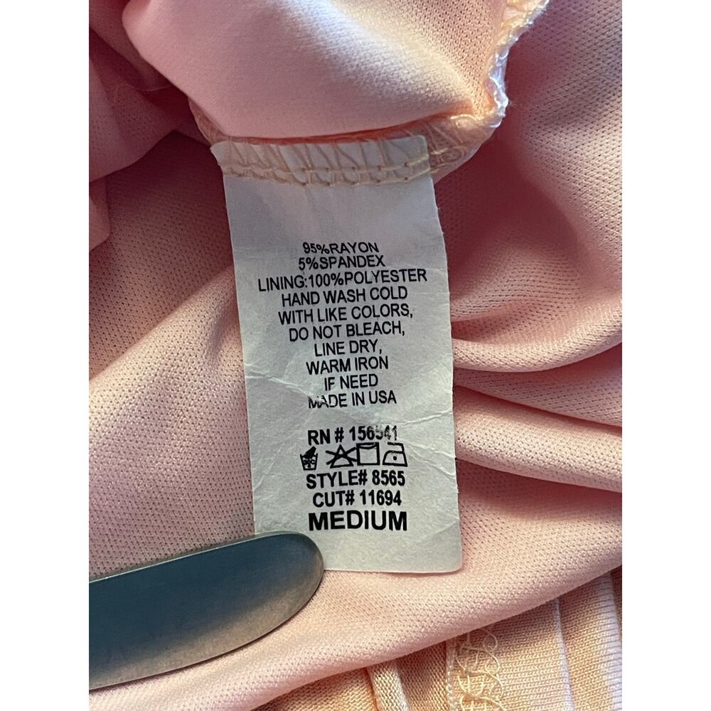 Pink Blush Maternity Maxi Dress Size Medium Empire Waist Short Sleeve - Picture 8 of 8